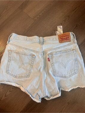 Levi's 501 Light Wash High-Rise Denim Cutoff Shorts